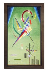 Vassily Kandisky Tablosu Kahverengi Ahşap Çerçeve - 50x70
