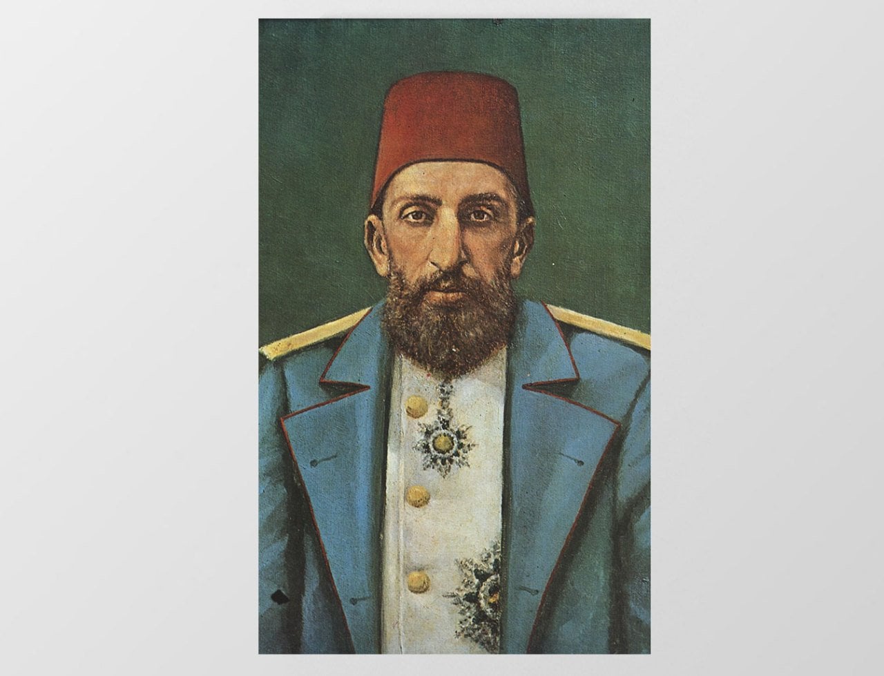 II Abdülhamit Tablosu Çerçevesiz - 40x60