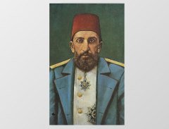 II Abdülhamit Tablosu Çerçevesiz - 40x60