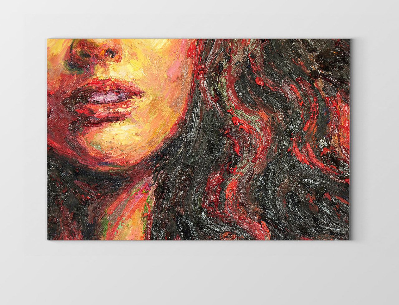 Genç Kadın Tablosu Çerçevesiz - 40x60