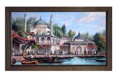 Sandal Gezisi Tablosu Kahverengi Ahşap Çerçeve - 50x90