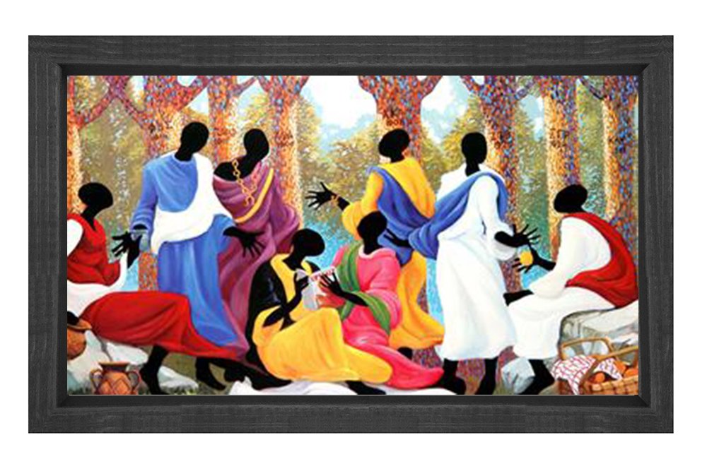 Yüzsüz Romalılar Tablosu Siyah Ahşap - 40x60