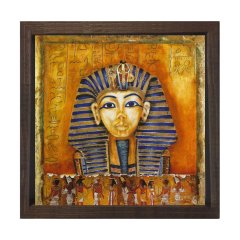 Firavun Tablosu Kahverengi Ahşap Çerçeve - 40x40
