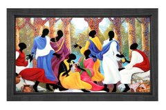 Yüzsüz Romalılar Tablosu Siyah Ahşap - 50x70