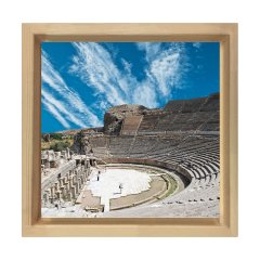 Efes Colezyum Tablosu Naturel Ahşap Çerçeve - 60x60