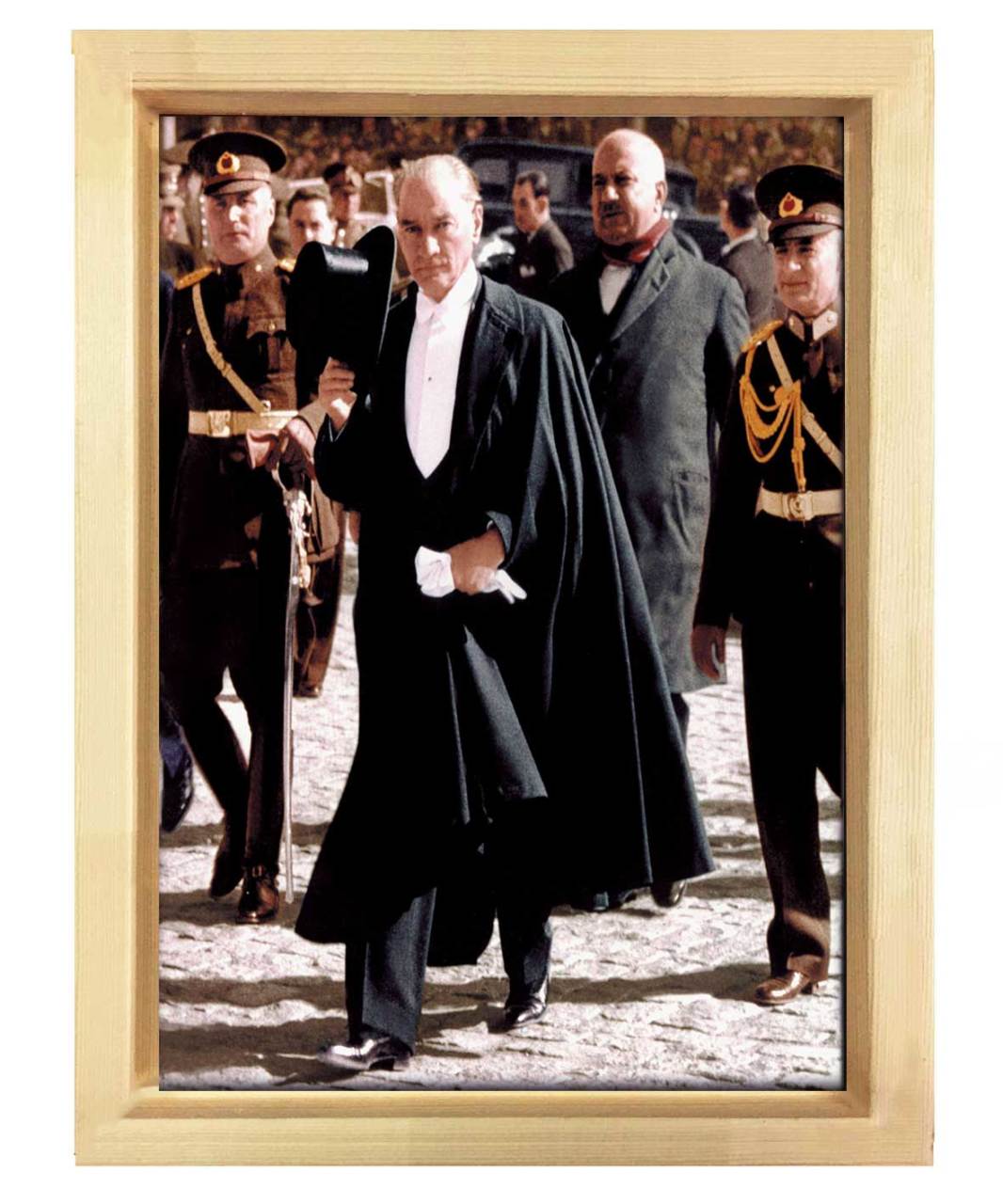 Atatürk Tablosu Naturel Ahşap - 100x150
