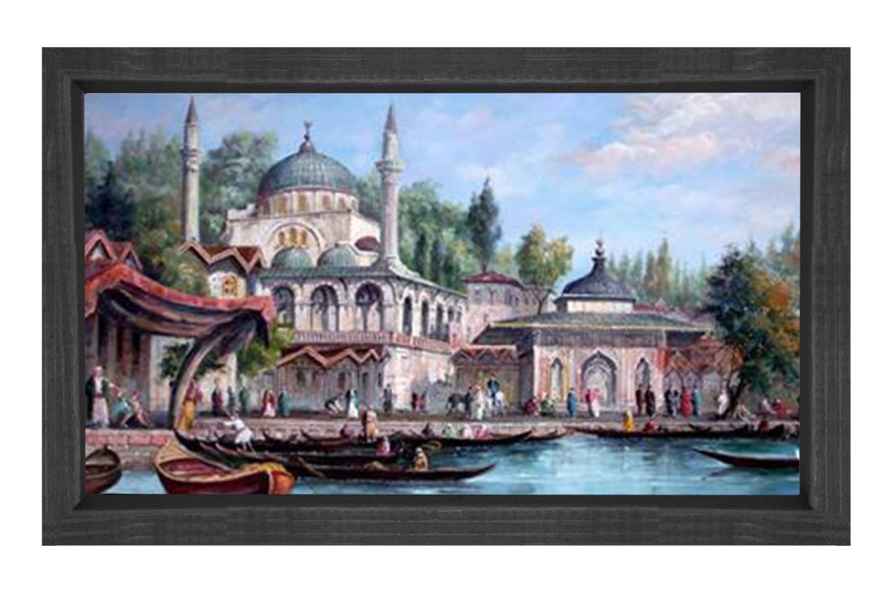 Sandal Gezisi Tablosu Siyah Ahşap Çerçeve - 100x200