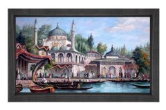 Sandal Gezisi Tablosu Siyah Ahşap Çerçeve - 100x200