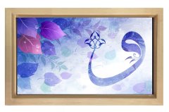 Vav Harfi Tablosu Naturel Ahşap Çerçeve - 70x100