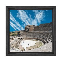 Efes Colezyum Tablosu Siyah Ahşap Çerçeve - 90x90