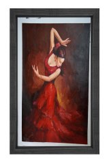Tango Çifti Tablosu Siyah Ahşap Çerçeve - 70x100
