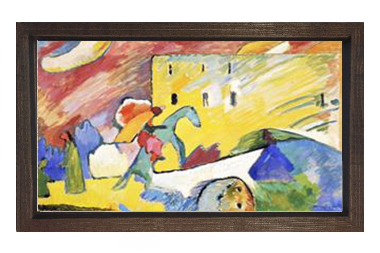 Vassily Kandisky Tablosu Kahverengi Ahşap Çerçeve - 50x70