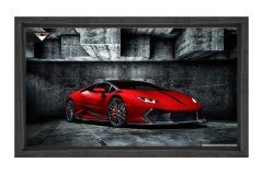 Kırmızı Ferrari Tablosu Siyah Ahşap Çerçeve - 100x200