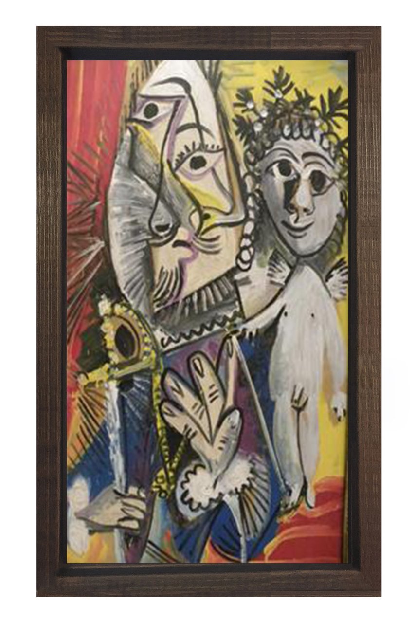 Pablo Picasso Tablosu Kahverengi Ahşap Çerçeve - 100x150