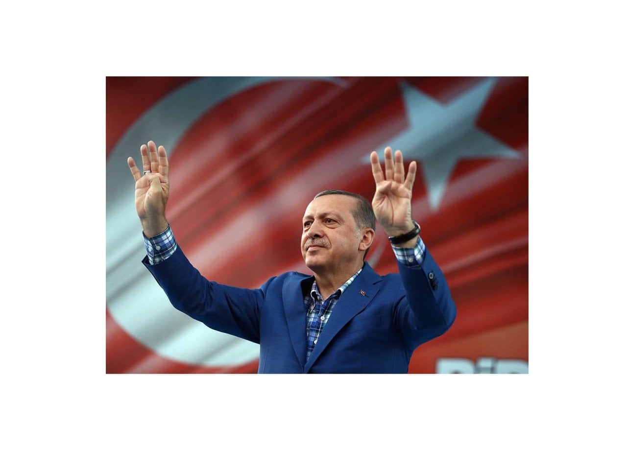 Recep Tayyip Erdoğan Tablosu Çerçevesiz - 100x150