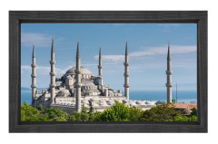 Sultan Ahmet Cami Tablosu Siyah Ahşap Çerçeve - 40x60