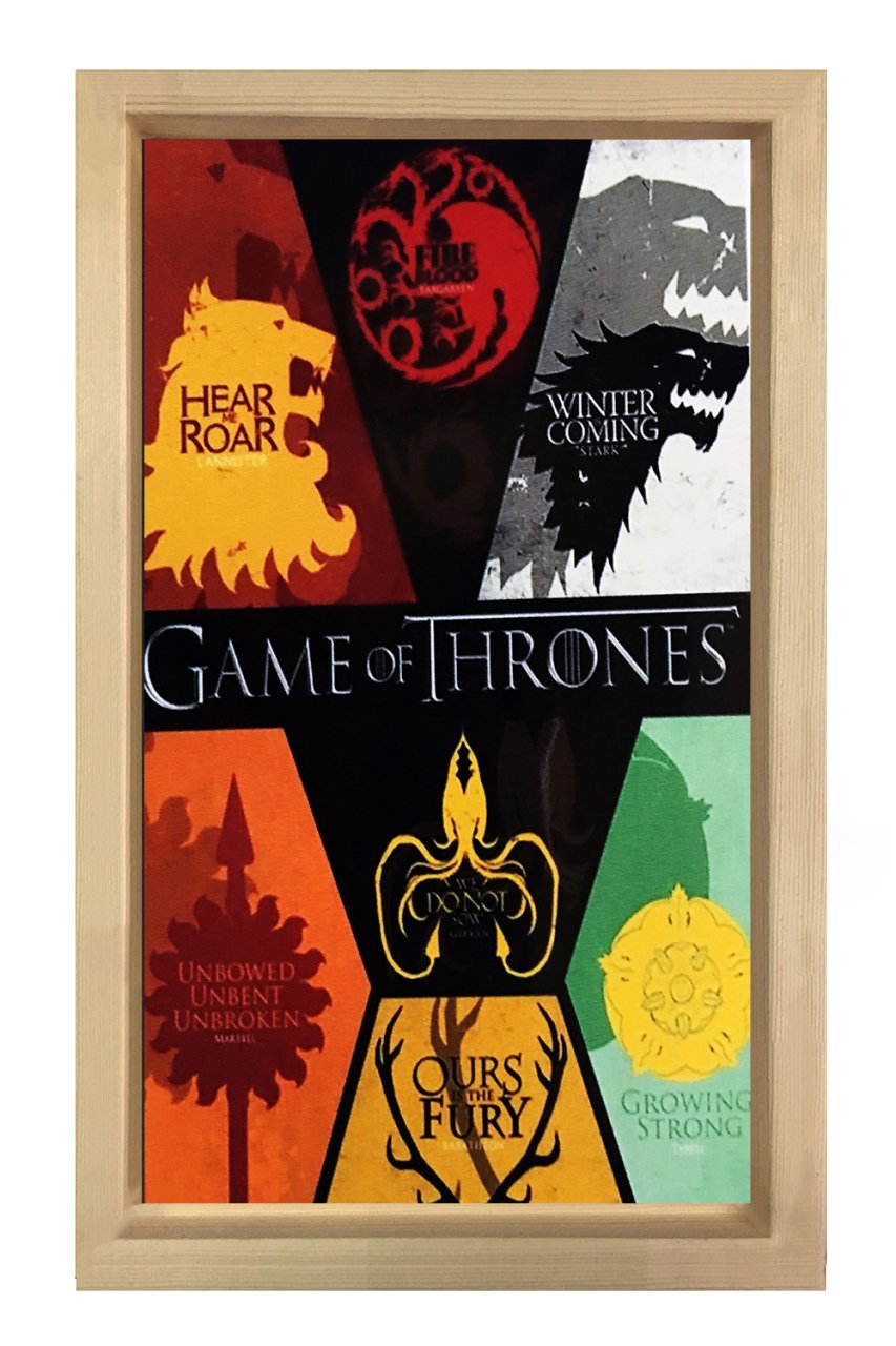 Game Of Throns Alelor Tablosu Naturel Ahşap Çerçeve - 100x200