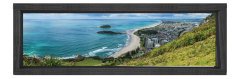 Deniz Kıyısı Manzarası Tablosu Siyah Ahşap Çerçeve - 180x60