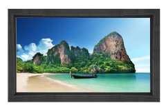 Issız Ada Tablosu Siyah Ahşap - 50x70