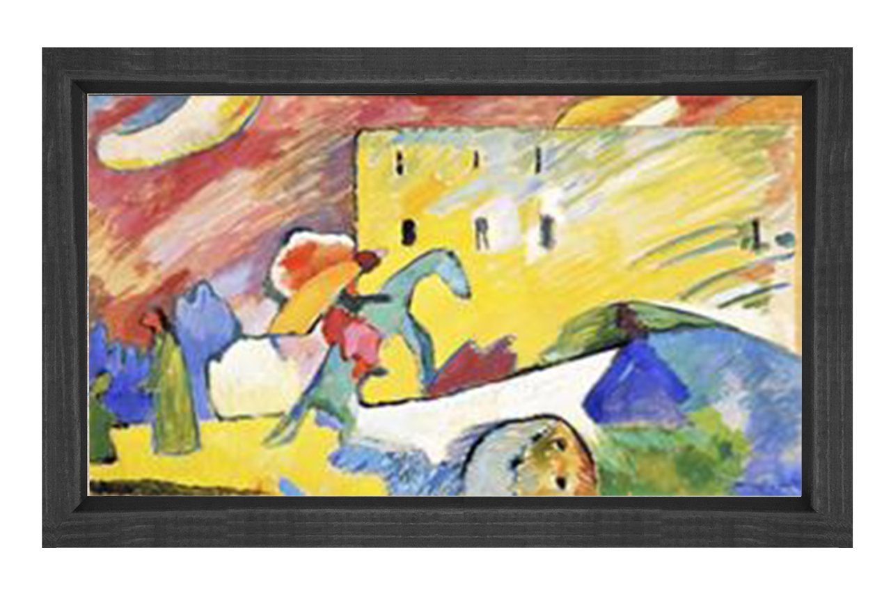 Vassily Kandisky Tablosu Siyah Ahşap Çerçeve - 100x200