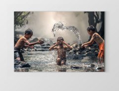 Su savaşı  Tablosu Çerçevesiz - 40x60