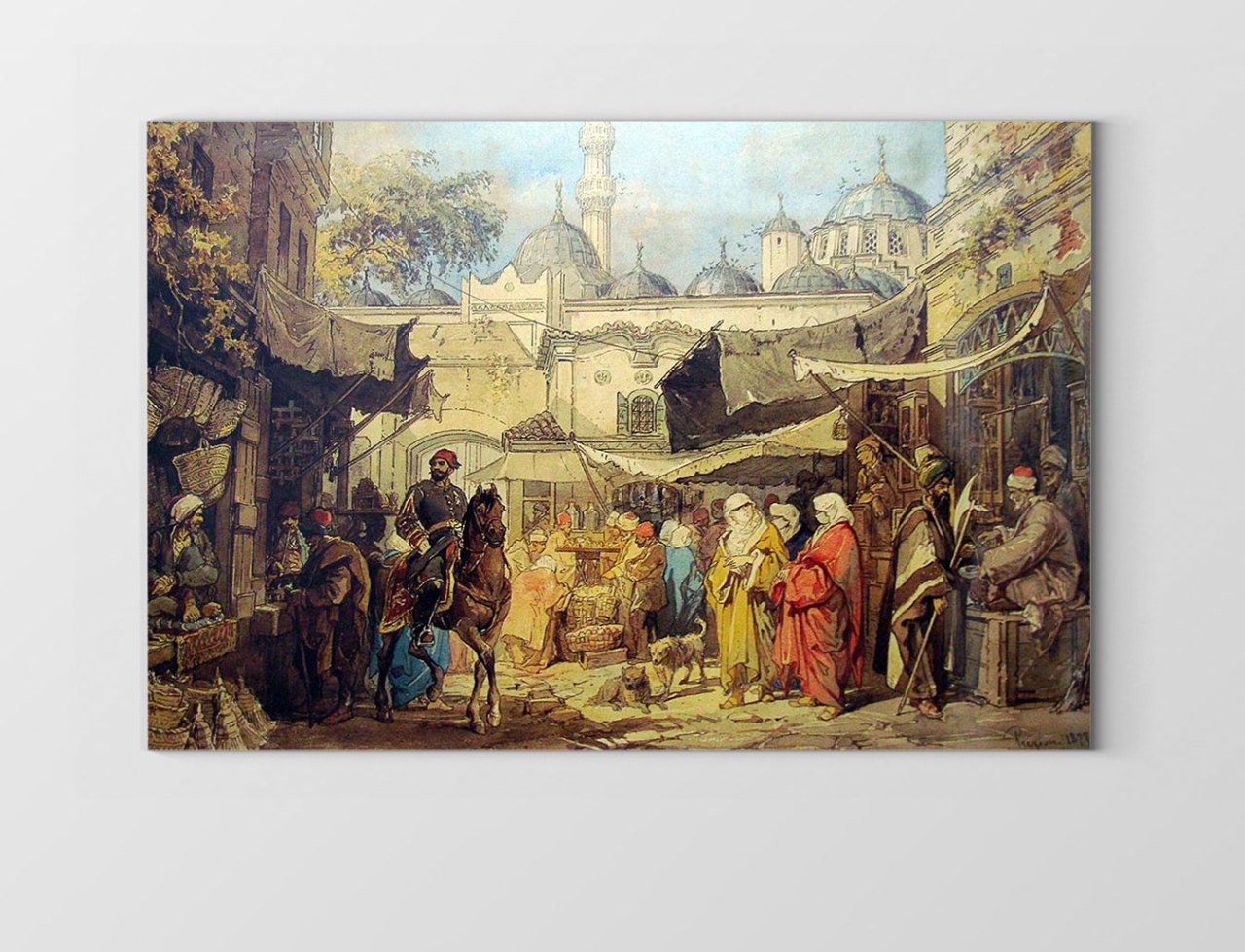 Osmanlı Minyatürü Tablosu Çerçevesiz - 50x70
