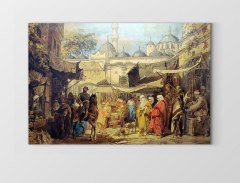 Osmanlı Minyatürü Tablosu Çerçevesiz - 50x70