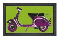 Pop Art Motor Tablosu Siyah Ahşap Çerçeve - 45x30