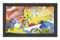 Vassily Kandisky Tablosu Siyah Ahşap Çerçeve - 50x70