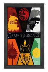 Game Of Throns Alelor Tablosu Siyah Ahşap Çerçeve - 100x200