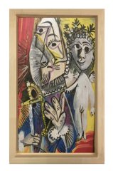 Pablo Picasso Tablosu Naturel Ahşap Çerçeve - 50x90