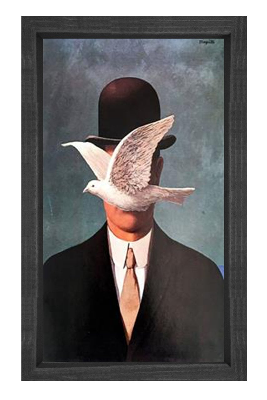 Rene Magritte tablosu Siyah Ahşap Çerçeve - 40x60