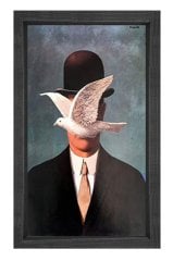 Rene Magritte tablosu Siyah Ahşap Çerçeve - 40x60