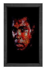 Muhammed Ali  Tablosu Siyah Ahşap Çerçeve - 100x150