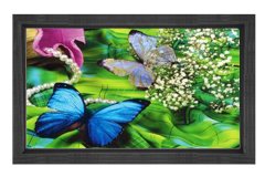 Kelebekler Tablosu Siyah Ahşap - 100x200