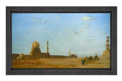 Mescidi-Aksa Tablosu Siyah Ahşap Çerçeve - 45x30