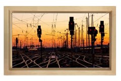 Raylar Tablosu Naturel Ahşap Çerçeve - 100x200