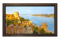 Rumeli Hisarı Tablosu Kahverengi Ahşap - 100x200