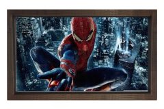 Spiderman Tablosu Kahverengi Ahşap Çerçeve - 50x90