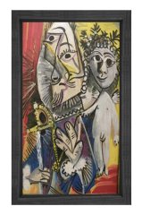 Pablo Picasso Tablosu Siyah Ahşap Çerçeve - 50x90