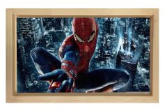 Spiderman Tablosu Naturel Ahşap Çerçeve - 100x150