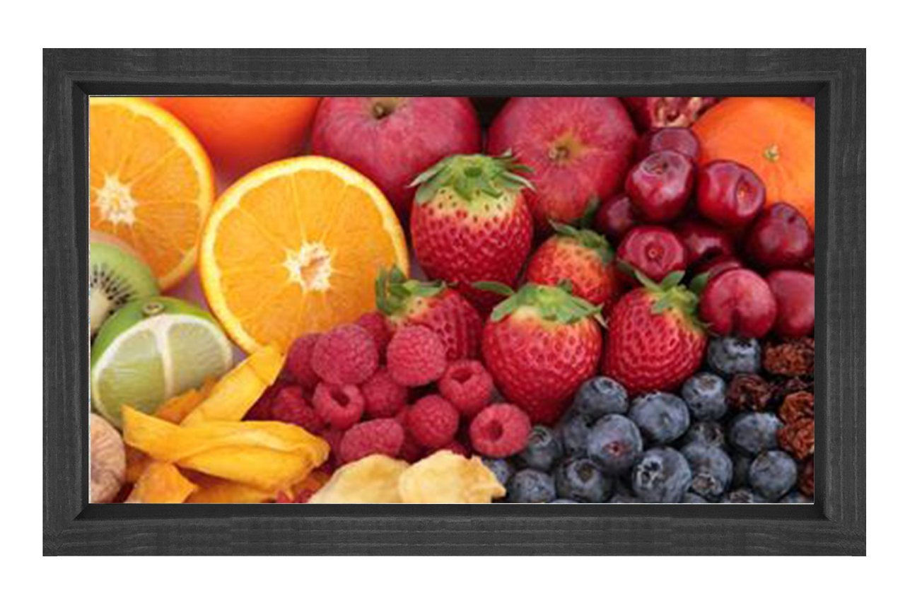 Meyveler Tablosu Siyah Ahşap Çerçeve - 100x150