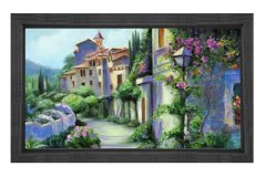 Köy Yolu Tablosu Siyah Ahşap Çerçeve - 50x70