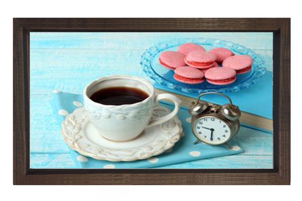 Kahve ve Makaronlar Tablosu Kahverengi Ahşap - 45x30
