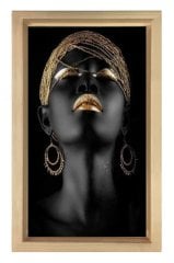 Zenci Kadın Tablosu Naturel Ahşap Çerçeve - 100x150