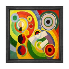Robert Delaunay - Joie De Vivre  Soyut Tablosu Siyah Ahşap Çerçeve - 100x150