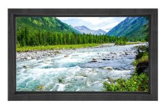Orman Dağ Manzarası Tablosu Siyah Ahşap - 40x60