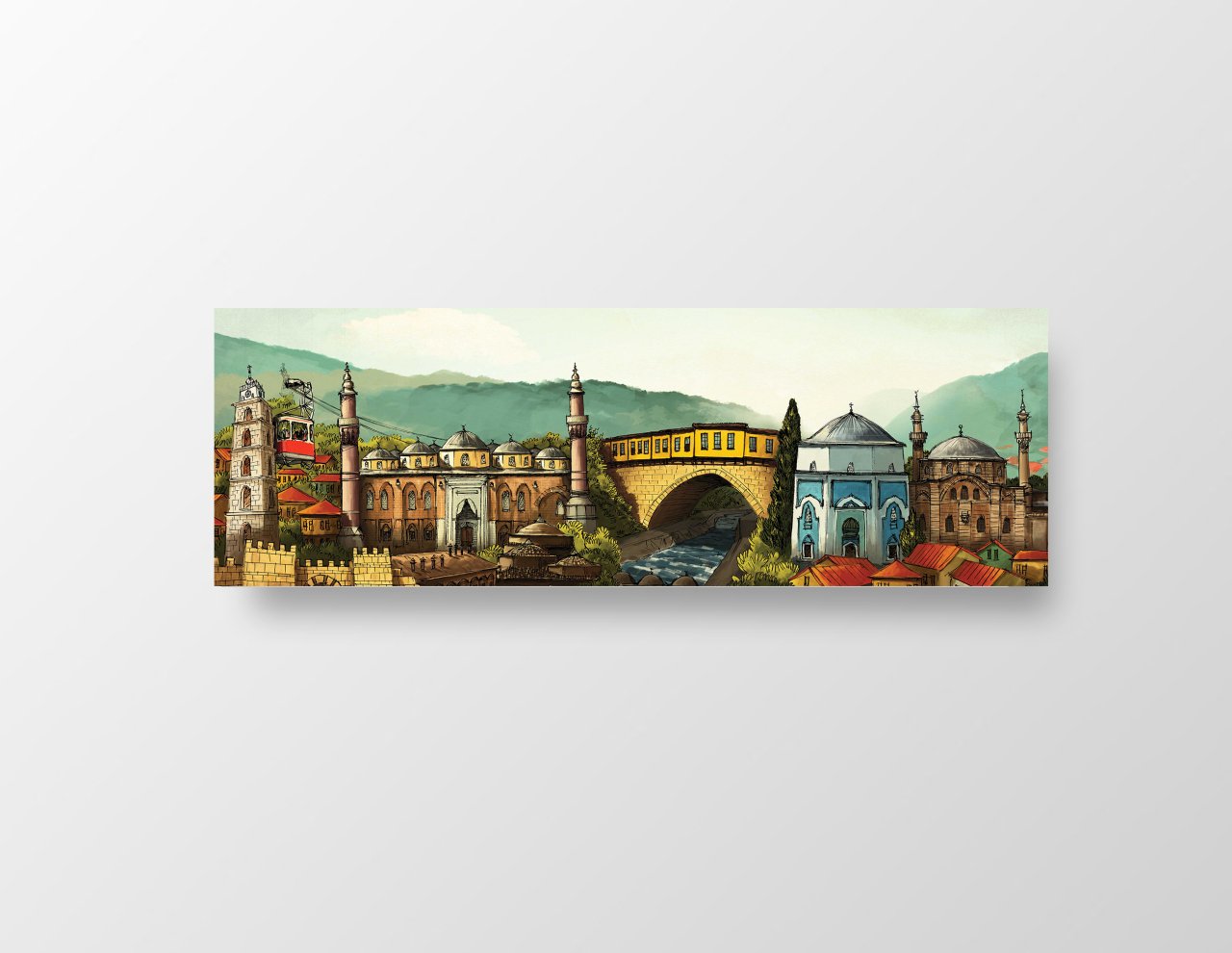 Monstar Köprüsü Tablosu Çerçevesiz - 150x50