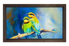 Asma Kuşu Tablosu Kahverengi Ahşap Çerçeve - 100x200