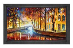 Venedik  Yağlıboya Tablosu Siyah Ahşap - 100x150